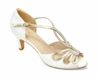 SALE - Janine 'Leather' Bridal shoe #1