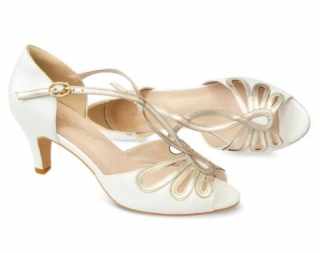 SALE - Janine 'Leather' Bridal shoe #2